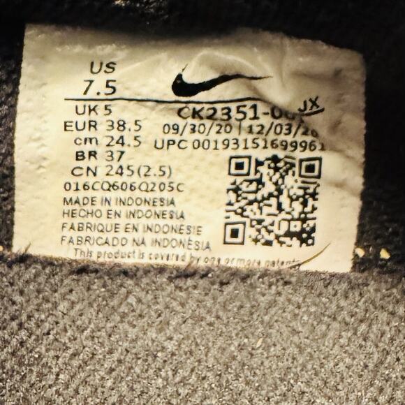 Nike Daybreak Waffle Trainers Womens‎ Size 7.5 Black White Shoes Retro Classic - Picture 8 of 8